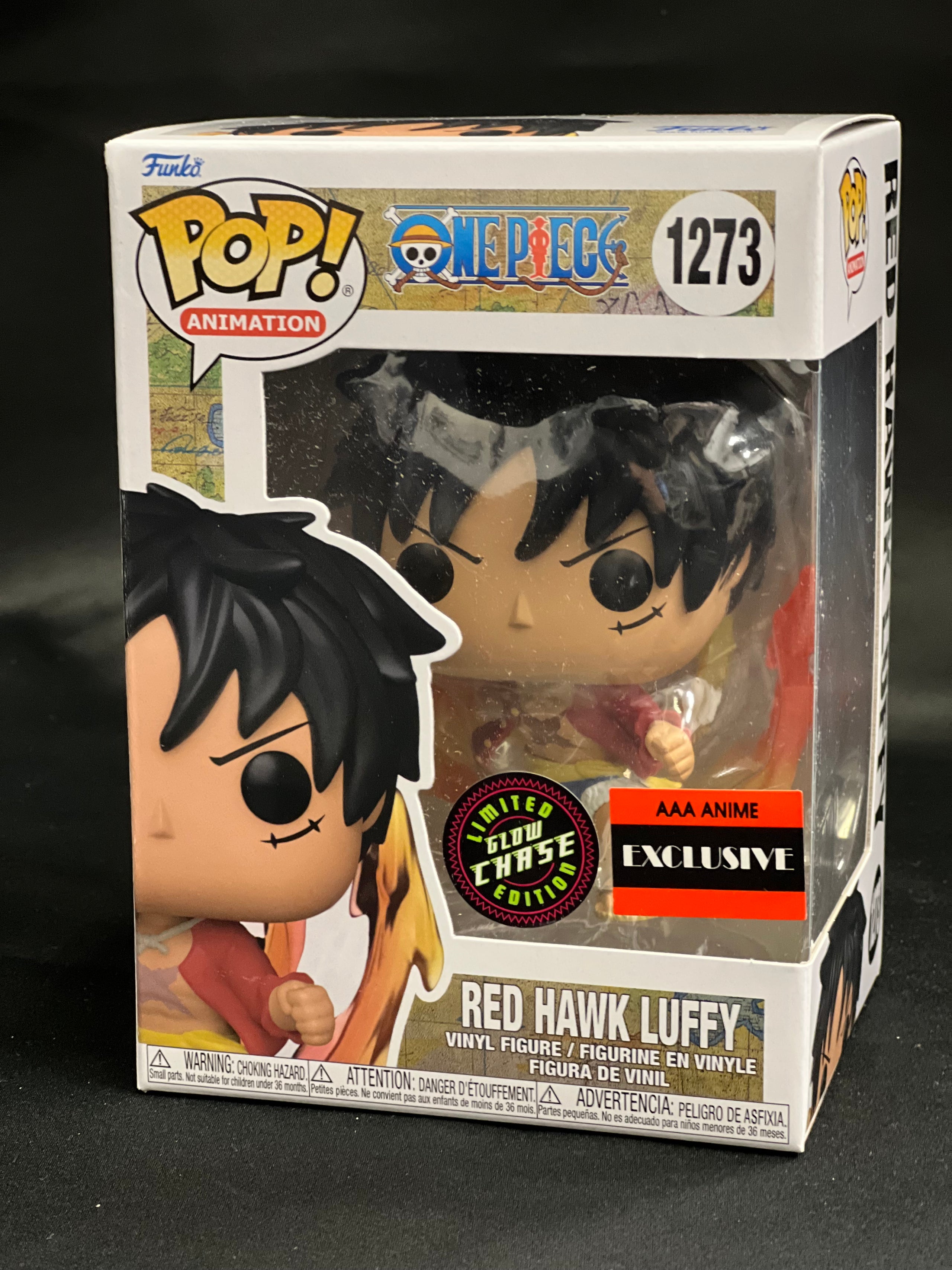 Funko Pop Chase One Piece Luffy (Red Hawk) GITD Figure (AAA Anime  Exclusive) 