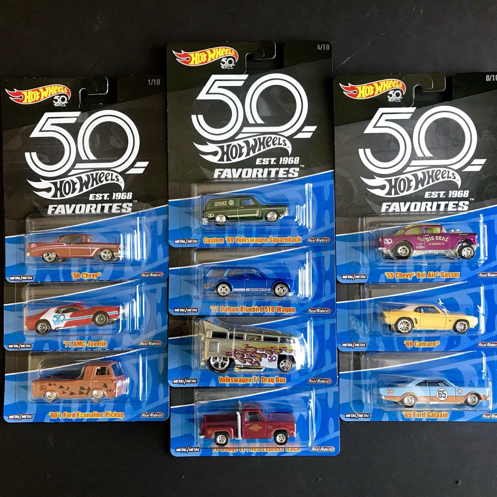 Hot Wheels 50th Favorites Complete Set